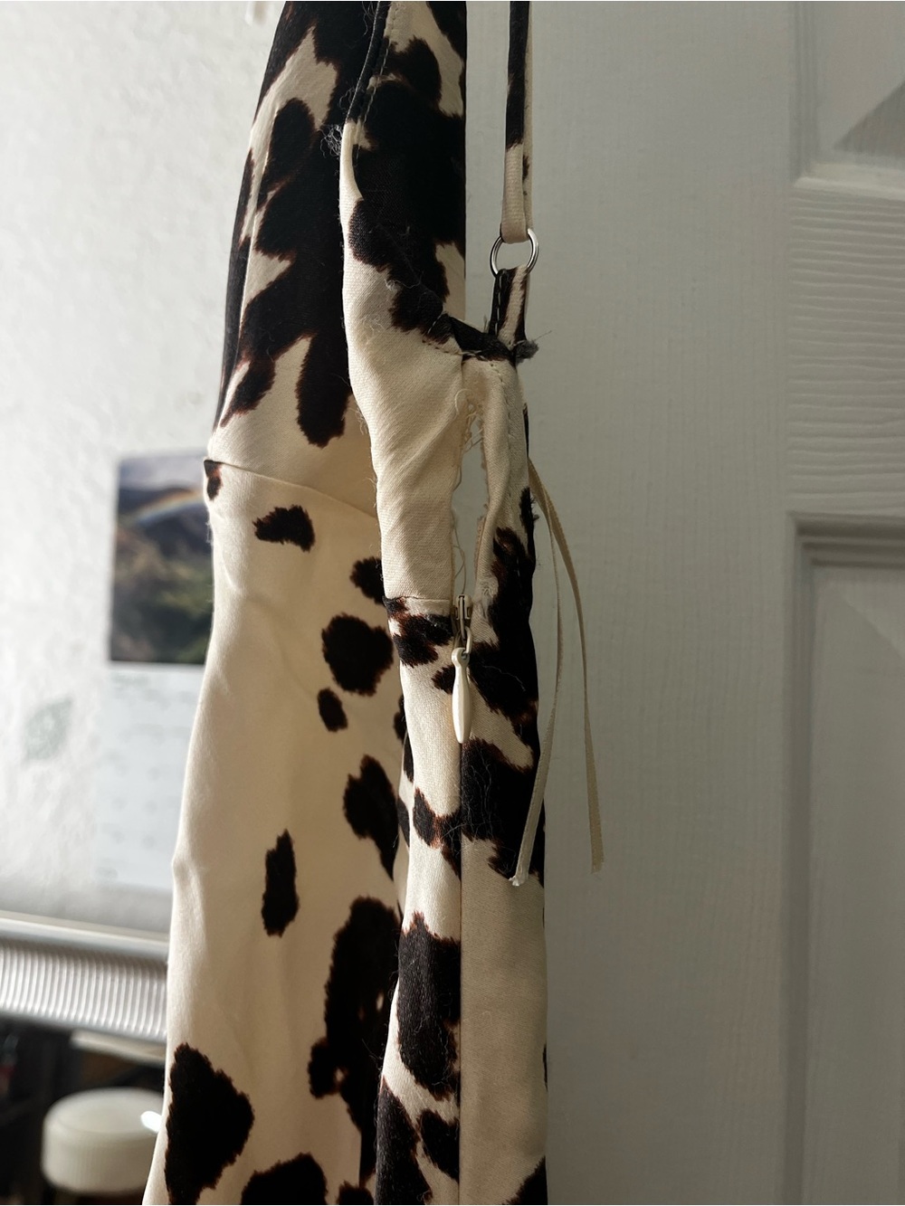 Zara Black and White Spotted Maxi Slip Dress - Picture 2 of 6